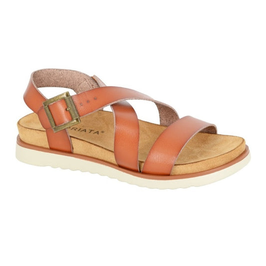 Cipriata Olvia Womens Low Wedge Halter Back Strappy Sandal Tan