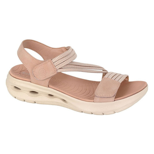 Cipriata Elena Women's Touch Fastening Lightweight Summer Sandal Beige