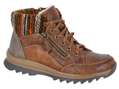 Cipriata Erte Women's Lace Up/Zip Ankle Boot Brown