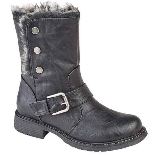 Cipriata Andreana Women's Two Way Memory Foam Boot Black