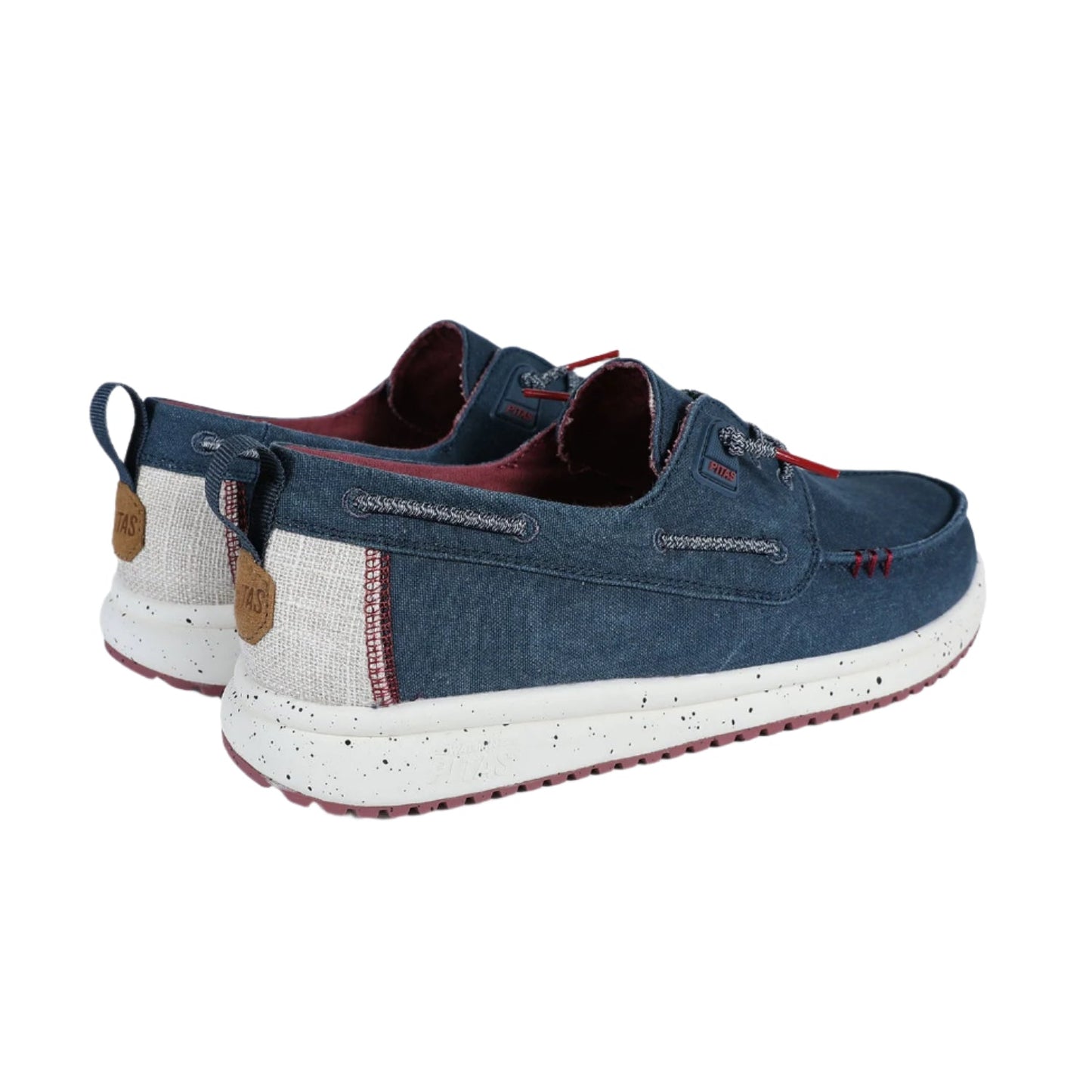 Walk In Pitas Byron Men's Lightweight Slip On Boat Shoe Marino