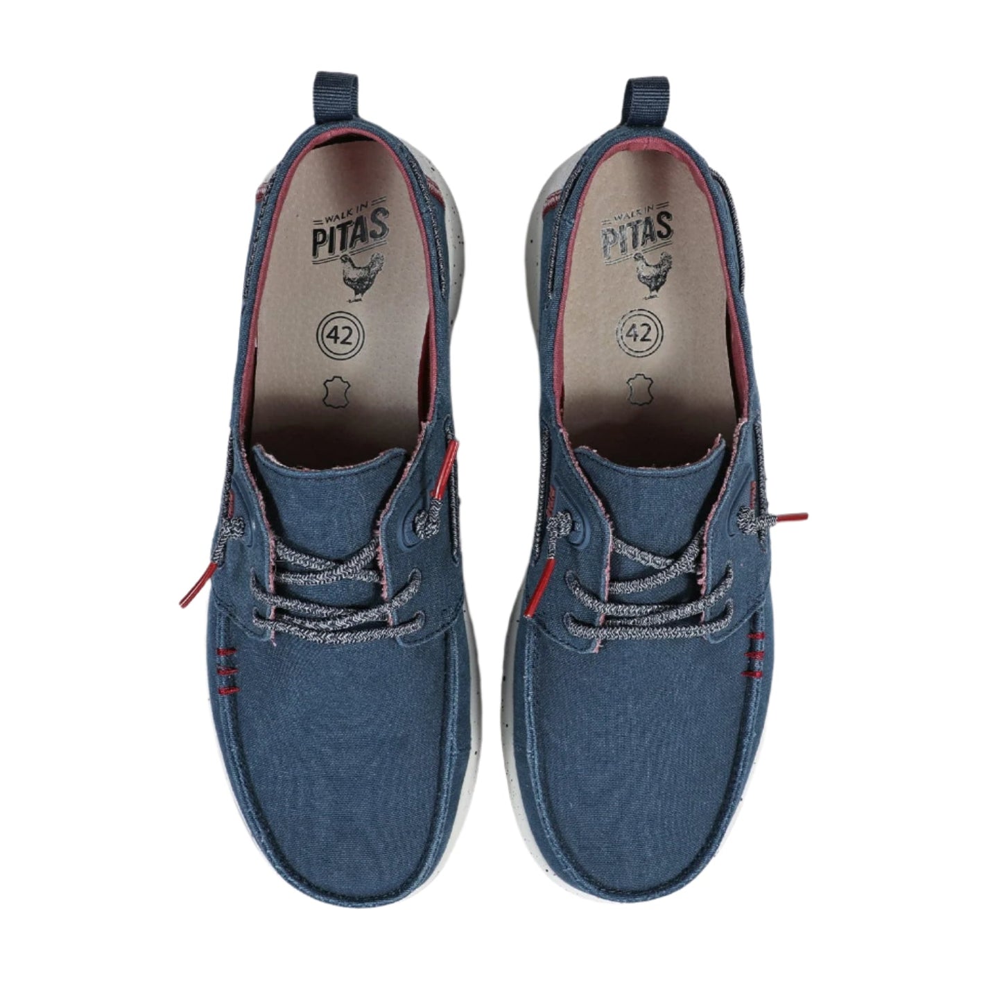 Walk In Pitas Byron Men's Lightweight Slip On Boat Shoe Marino