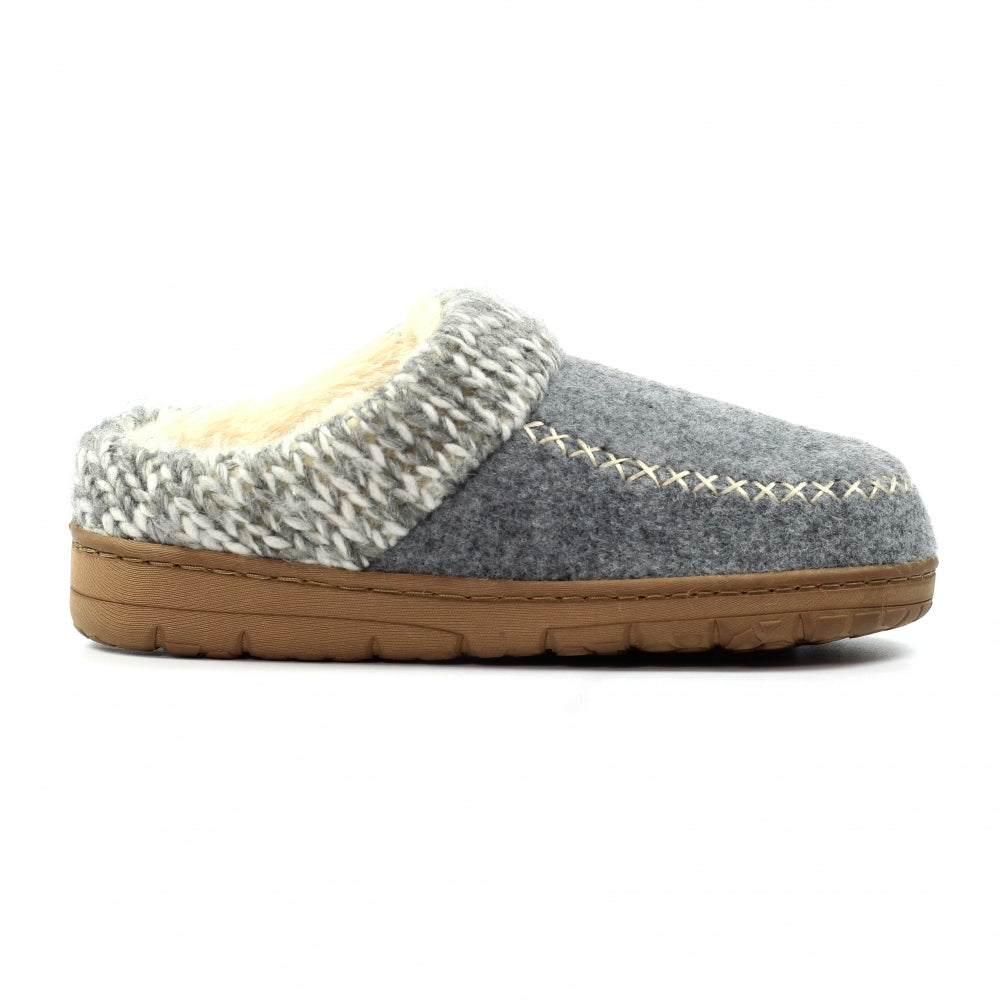 Lunar Albany Women's Fleece Lined Slipper Grey