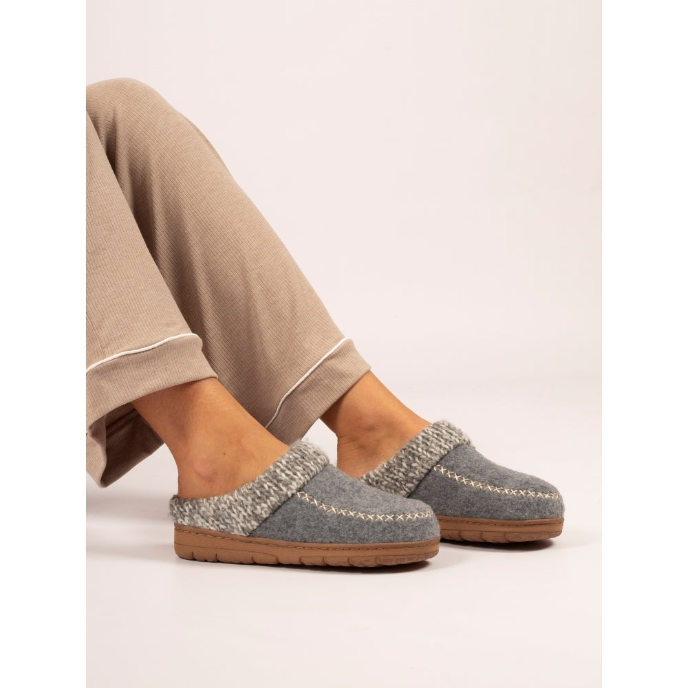 Lunar Albany Women's Fleece Lined Slipper Grey