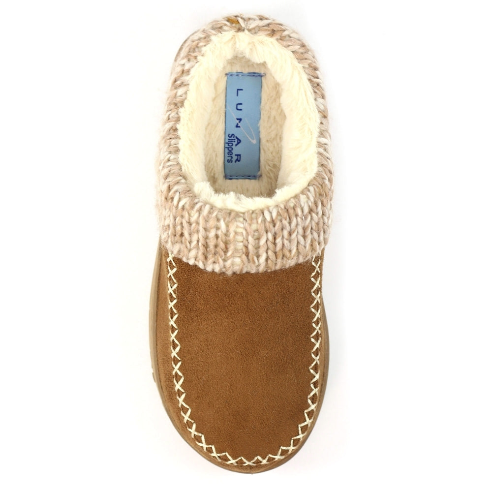 Lunar Albany Women's Fleece Lined Slipper Tan