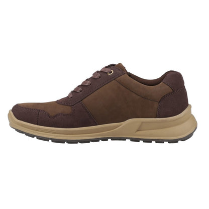 Hush Puppies Alexander Men's Casual Leather Lace Up / Zip Up Shoe Brown
