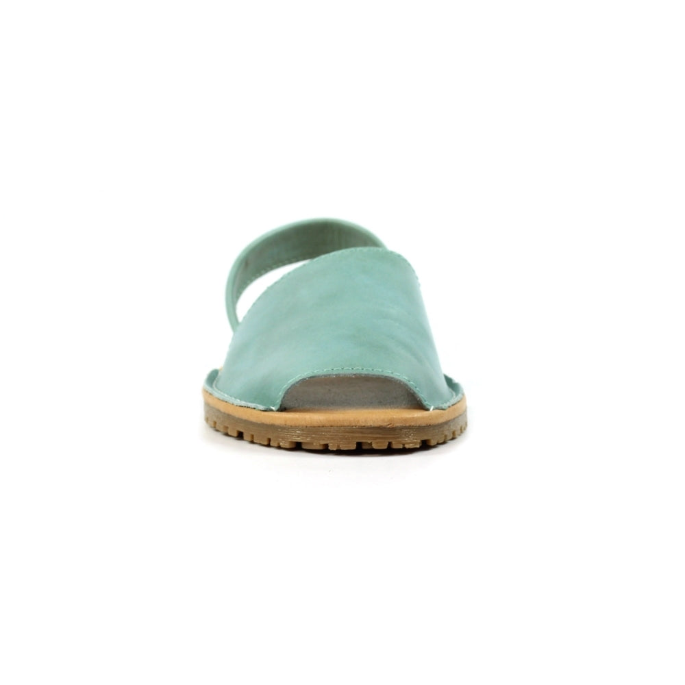 Lunar Amara Women's Leather Flat Heel Slingback Sandal Turquoise