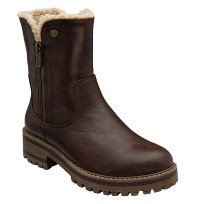 Lotus Angeles Women's Side Zip Ankle Boot Brown