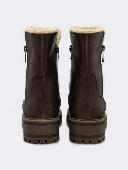 Lotus Angeles Women's Side Zip Ankle Boot Brown