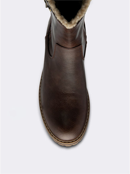 Lotus Angeles Women's Side Zip Ankle Boot Brown