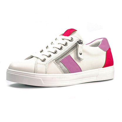 Lunar Angelica Women's Chunky Sole Lace Up/ Zip Up Trainer Pink Multi