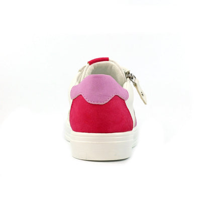 Lunar Angelica Women's Chunky Sole Lace Up/ Zip Up Trainer Pink Multi