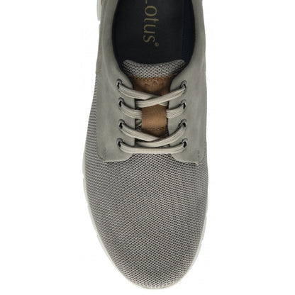 Lotus Arezzo Men's Lace Up Casual Trainer Shoes Grey