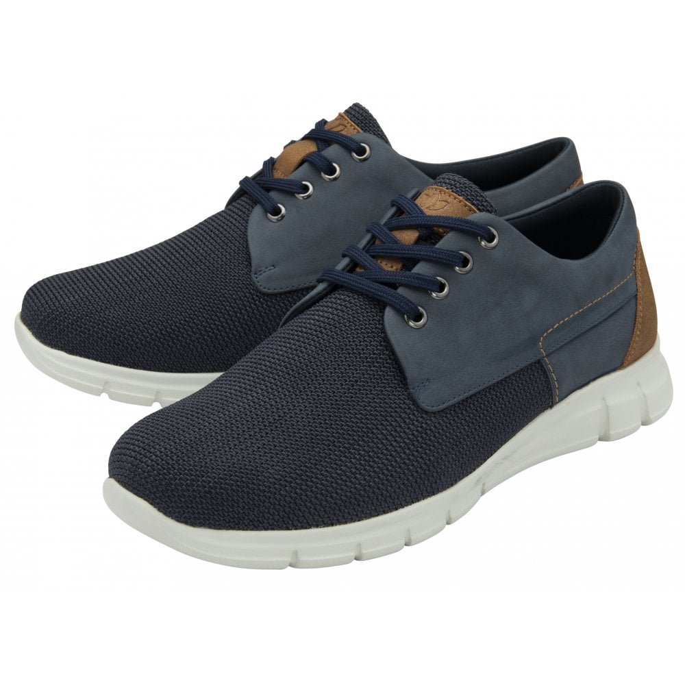 Lotus Arezzo Men's Lace Up Casual Trainer Shoes Navy