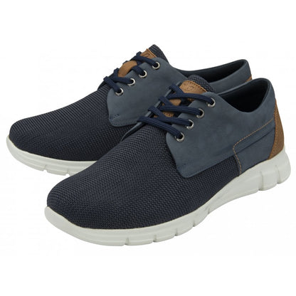 Lotus Arezzo Men's Lace Up Casual Trainer Shoes Navy