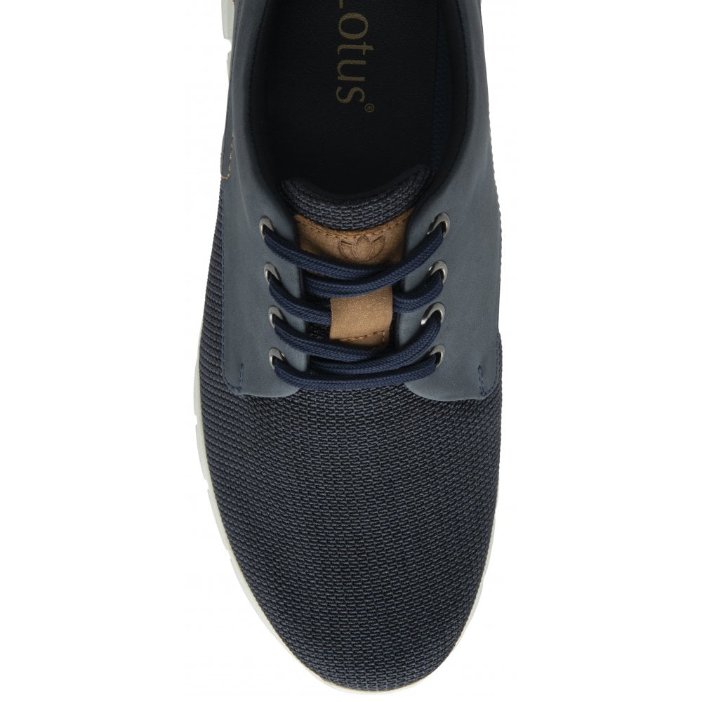 Lotus Arezzo Men's Lace Up Casual Trainer Shoes Navy
