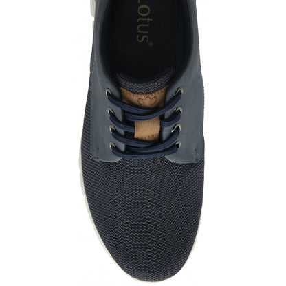 Lotus Arezzo Men's Lace Up Casual Trainer Shoes Navy