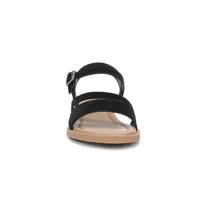 Blowfish Malibu Arrow Women's Low Wedge Ankle Buckle Vegan Sandal Black