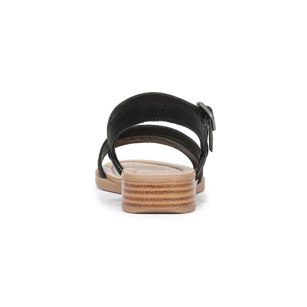 Blowfish Malibu Arrow Women's Low Wedge Ankle Buckle Vegan Sandal Black