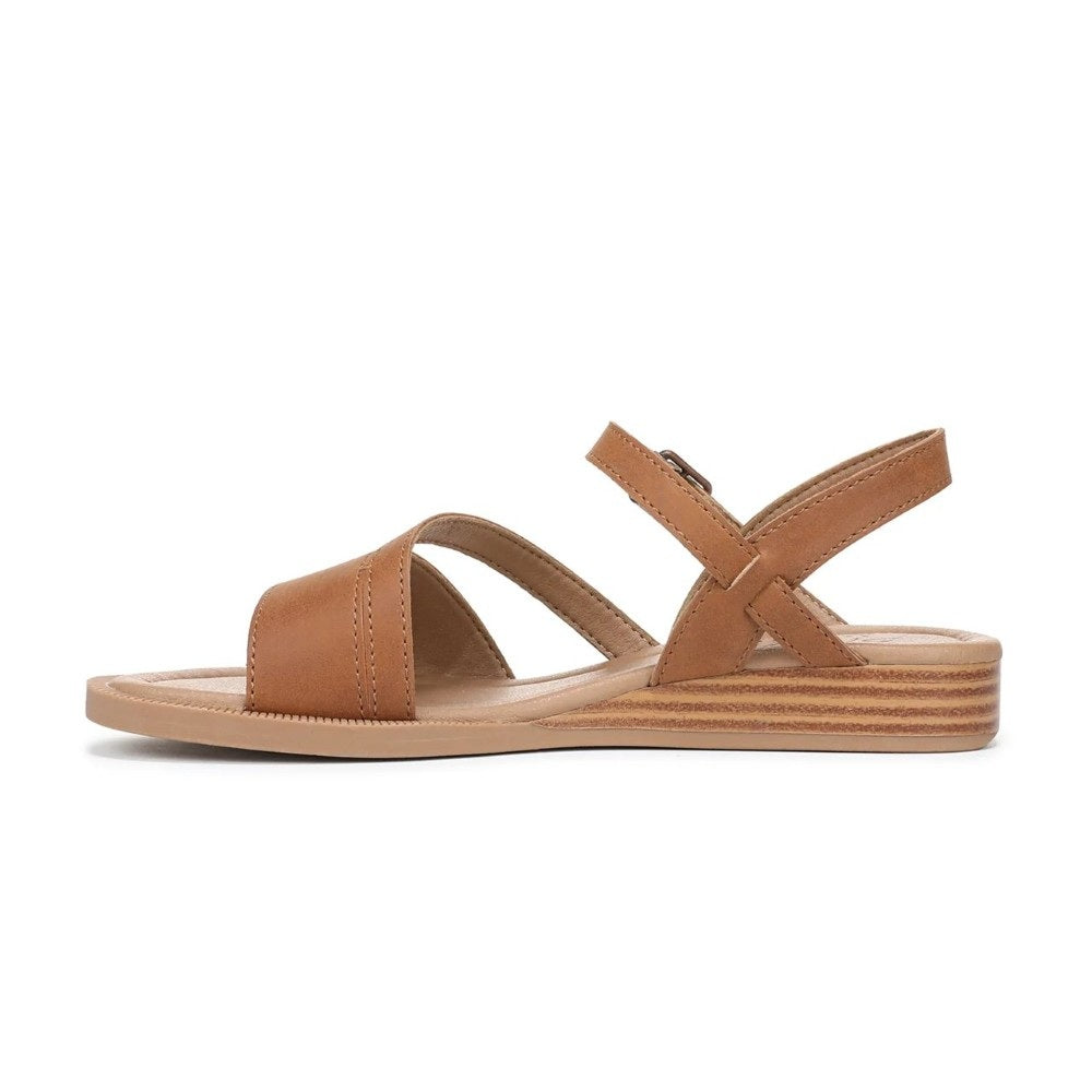 Blowfish Malibu Arrow Women's Low Wedge Ankle Buckle Vegan Sandal Scotch Brown