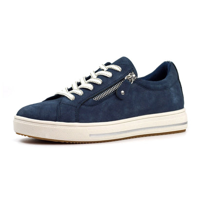 Lunar Athens Women's Chunky Sole Lace Up/ Zip Up Trainer Blue