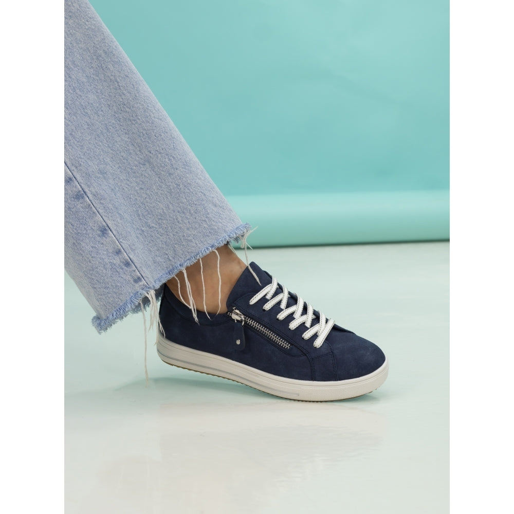 Lunar Athens Women's Chunky Sole Lace Up/ Zip Up Trainer Blue