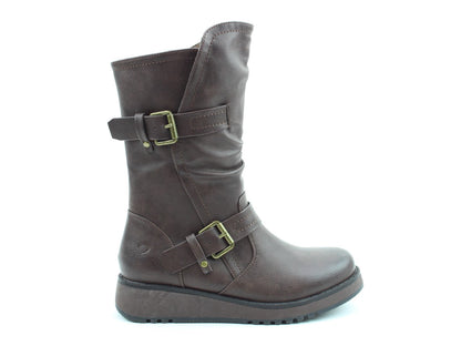 Heavenly Feet Hannah4 Relaxed Mid Calf Boot Chocolate VEGAN FRIENDLY