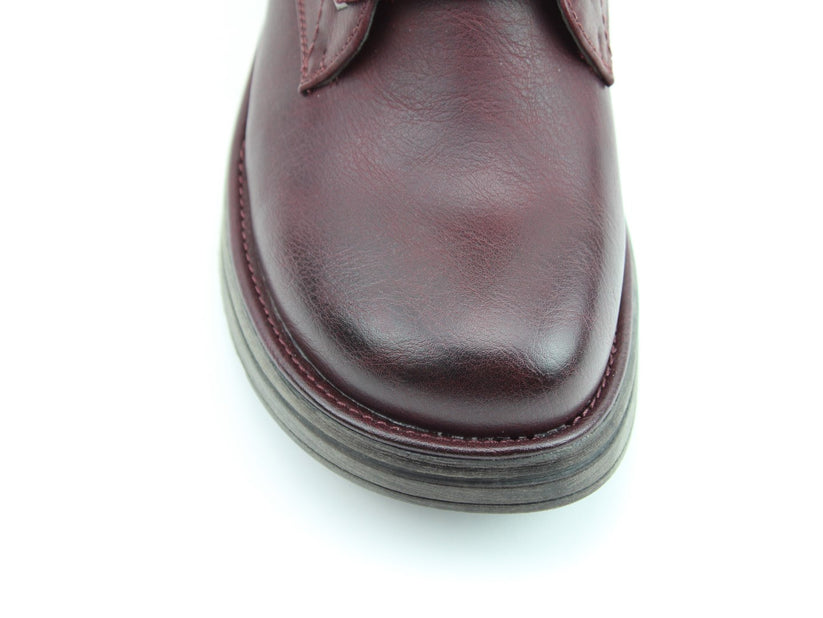 Heavenly Feet Martina4 Lace Up Wedge Boot Burgundy VEGAN FRIENDLY