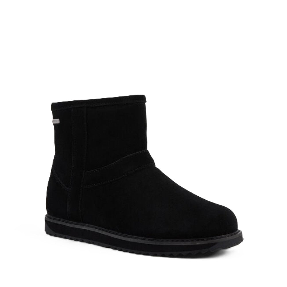 Emu Banks Women's Waterproof Sheepskin Pull On Cosy Ankle Boot Black
