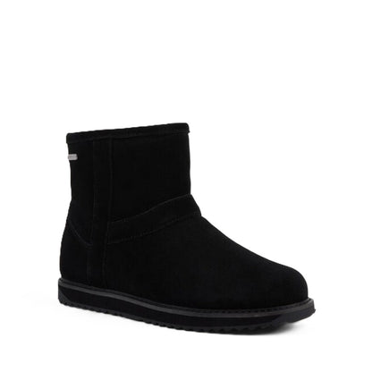 Emu Banks Women's Waterproof Sheepskin Pull On Cosy Ankle Boot Black