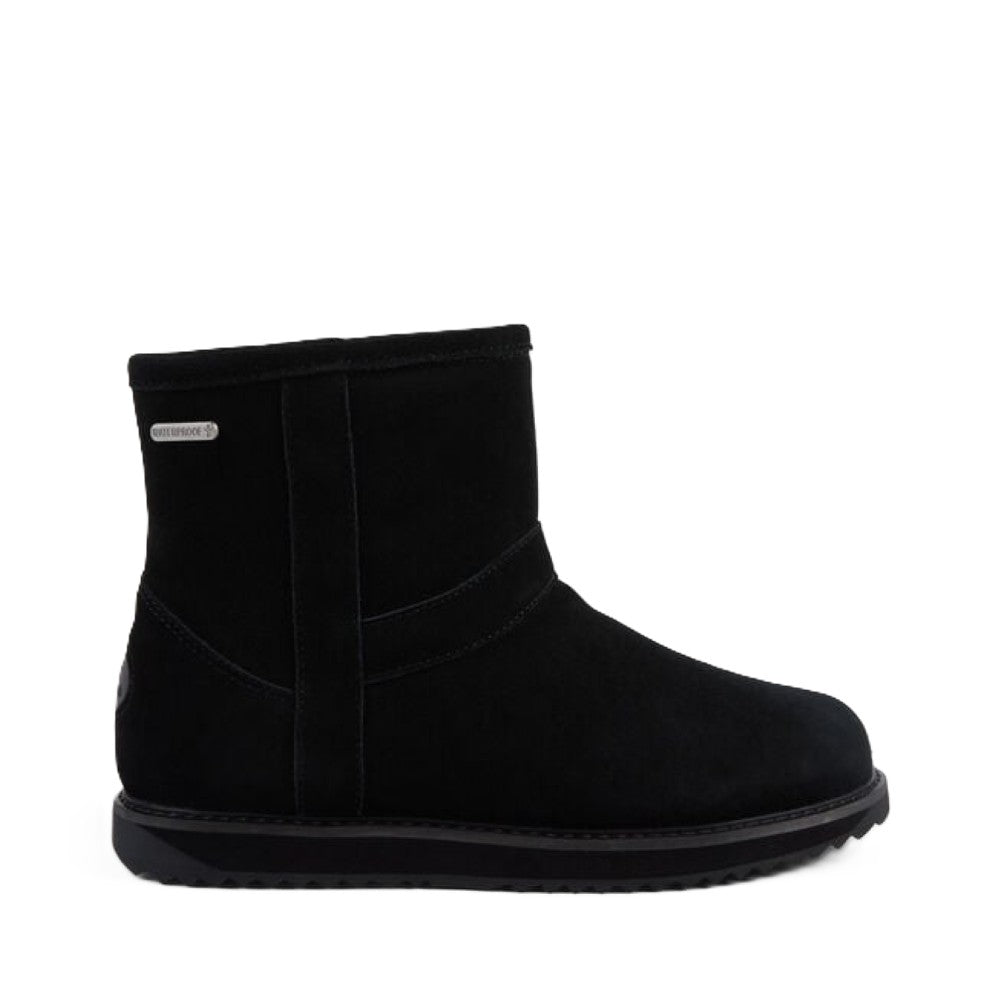 Emu Banks Women's Waterproof Sheepskin Pull On Cosy Ankle Boot Black