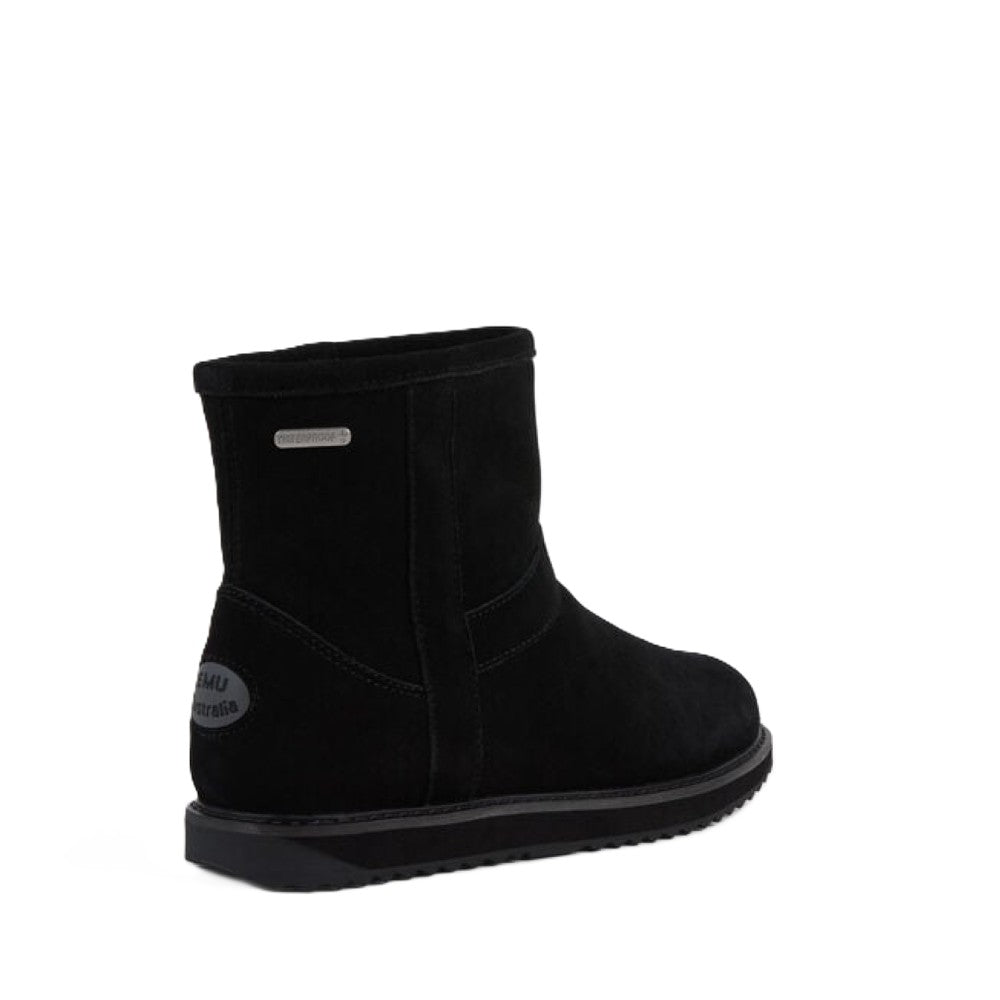 Emu Banks Women's Waterproof Sheepskin Pull On Cosy Ankle Boot Black