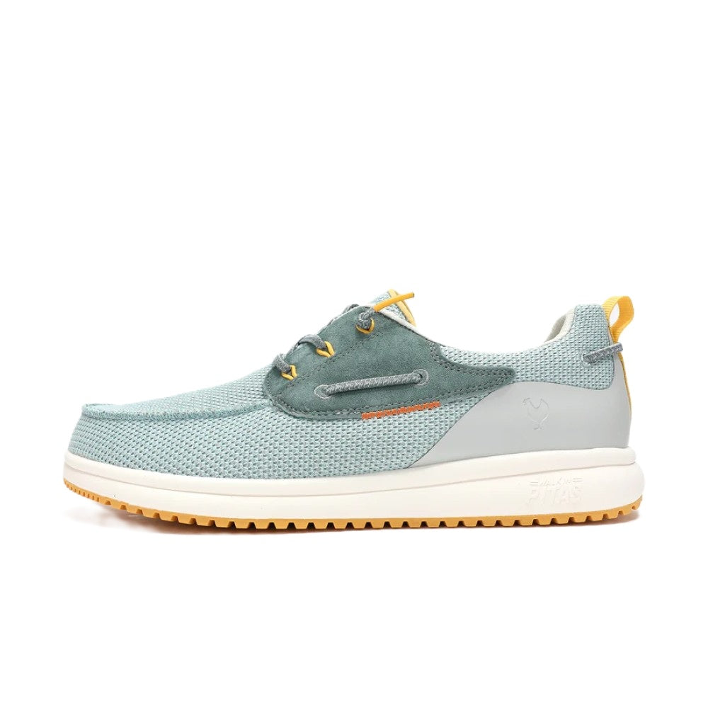 Walk In Pitas Bay Men's Lightweight Elastic Lace Boat Shoe Verde