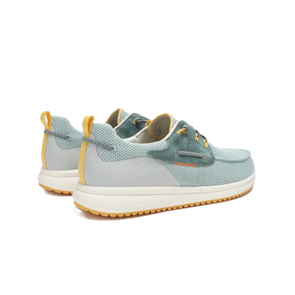 Walk In Pitas Bay Men's Lightweight Elastic Lace Boat Shoe Verde