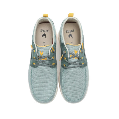 Walk In Pitas Bay Men's Lightweight Elastic Lace Boat Shoe Verde