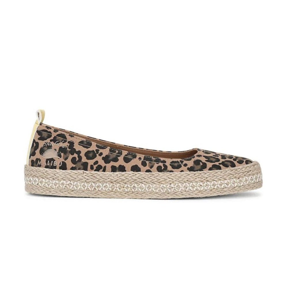 Blowfish Malibu Benita Women's Espadrille Ballet Dolly Pump Flats Warm Taupe Leopard