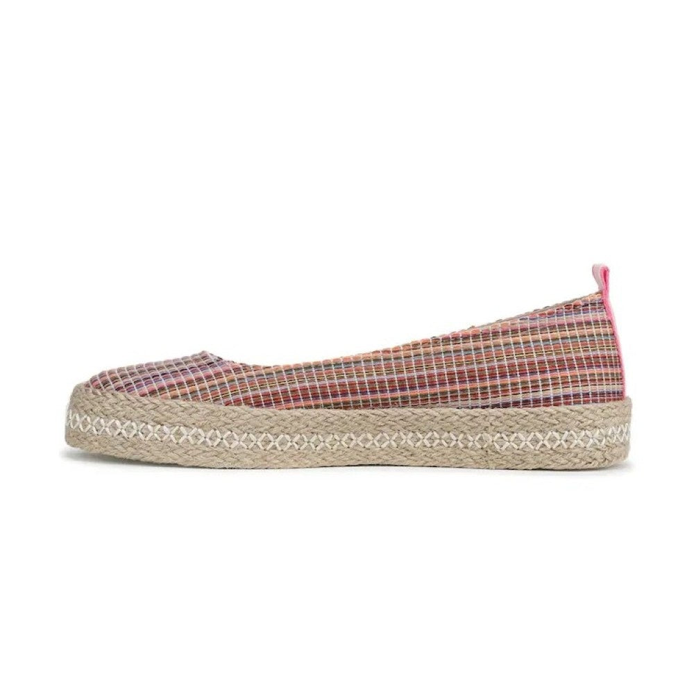 Blowfish Malibu Benita Women's Espadrille Ballet Dolly Pump Flats Bright Pink Multi