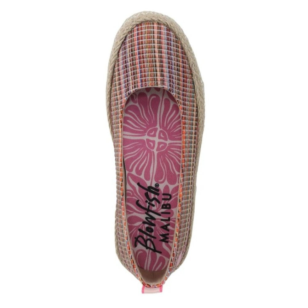 Blowfish Malibu Benita Women's Espadrille Ballet Dolly Pump Flats Bright Pink Multi