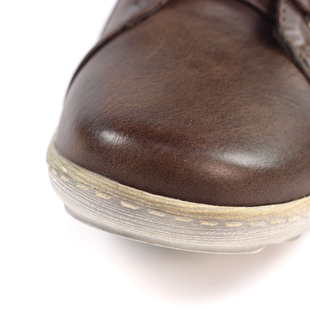 Lunar Bevin Women's Waterproof Lace Up/Zip Ankle Boot Brown