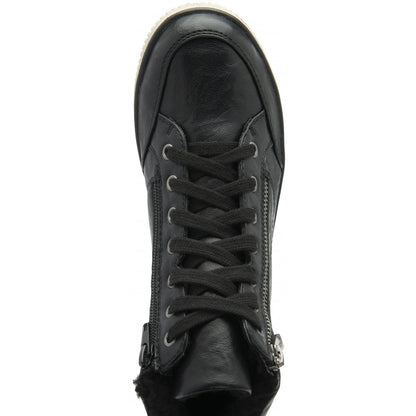 Lotus Bellatrix Women's Lace Up / Zip Up Ankle Boot Black