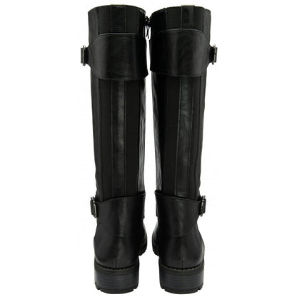 Lotus Brandi Women's Zip Up Knee High Boot Black