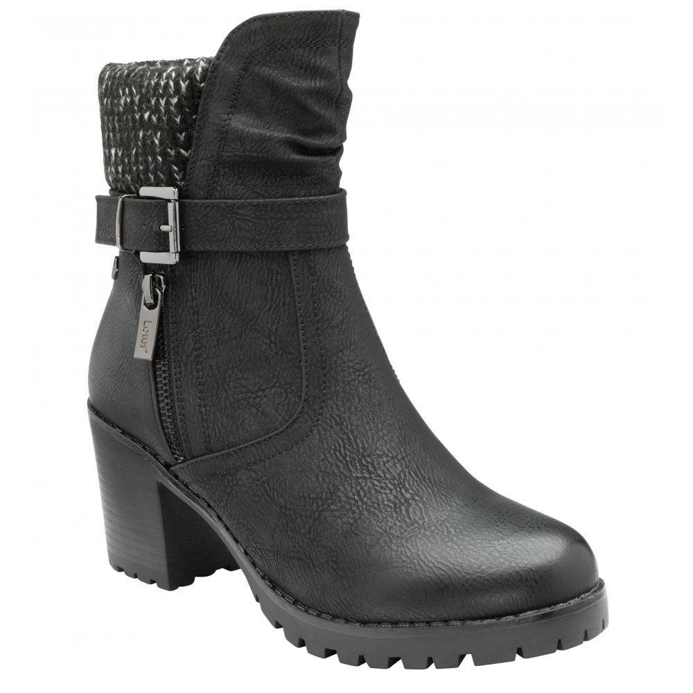 Lotus Jodie Women's Heeled Ankle Boot Black