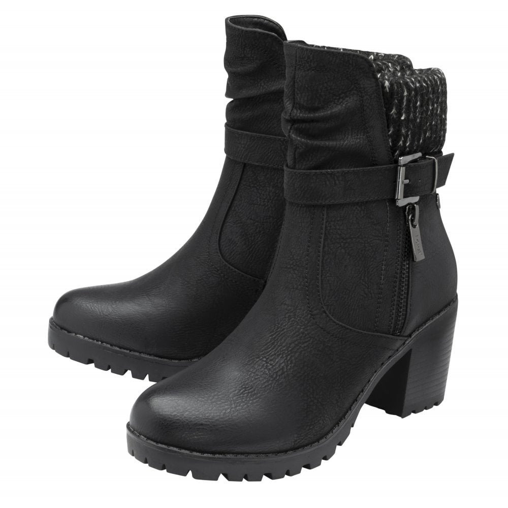 Lotus Jodie Women's Heeled Ankle Boot Black