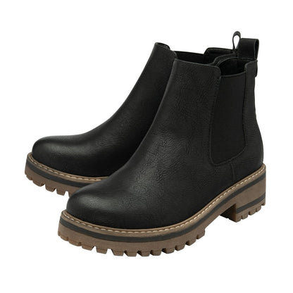 Lotus Lottie Women's Zip Up Gusset Ankle Boot Black