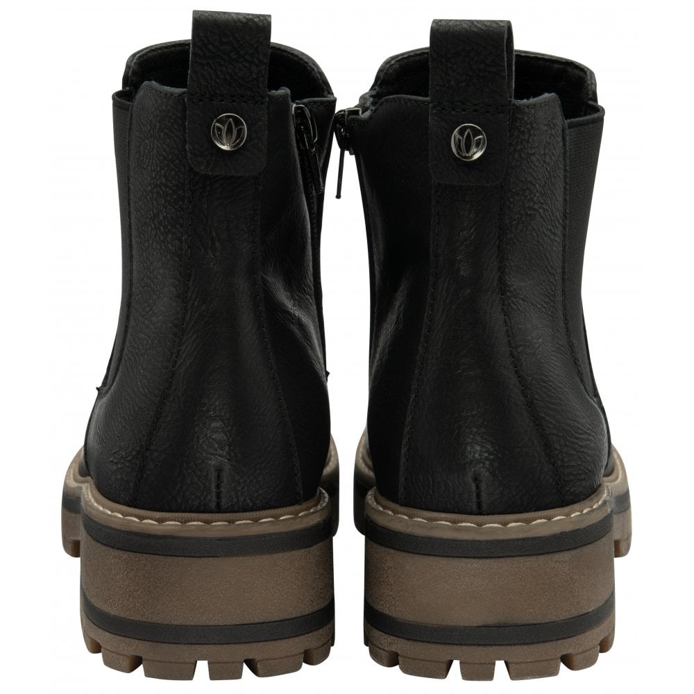 Lotus Lottie Women's Zip Up Gusset Ankle Boot Black