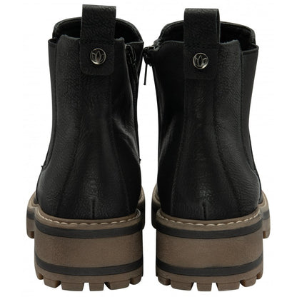 Lotus Lottie Women's Zip Up Gusset Ankle Boot Black
