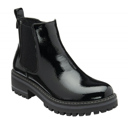 Lotus Lottie Women's Zip Up Gusset Ankle Boot Black Patent