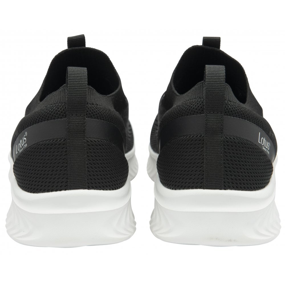 Lotus Cadiz Men's Lightweight Slip On Casual Trainer Black