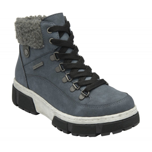Lotus Conniston Women's Lace Up / Zip Up Waterproof Ankle Boot Blue