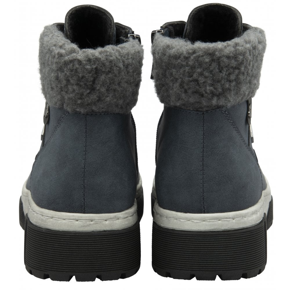 Lotus Conniston Women's Lace Up / Zip Up Waterproof Ankle Boot Blue